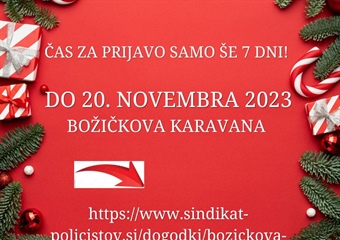 BOŽIČKOVA KARAVANA 2023 - SAMO ŠE 7 DNI ČASA ZA PRIJAVO!