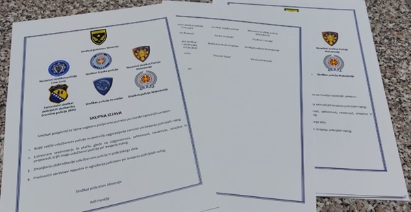 Skupna izjava Sindikata policistov Slovenije in šestih policijskih sindikatov iz petih držav – obvestilo