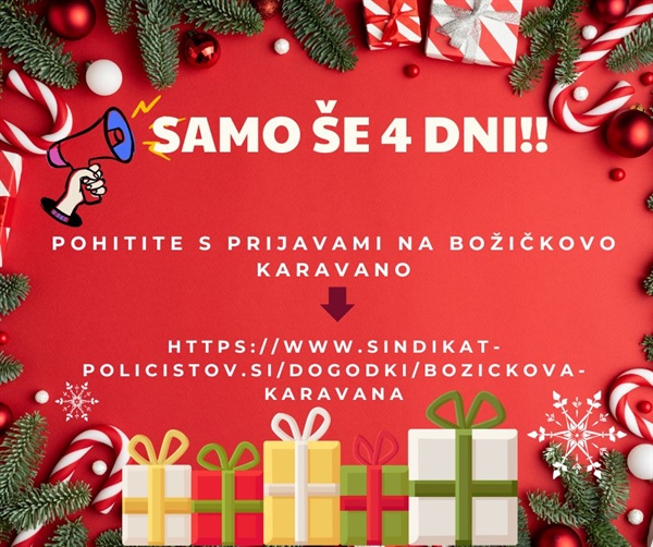 BOŽIČKOVA KARAVANA 2024 - SAMO ŠE 4 DNI ČASA ZA PRIJAVO!!
