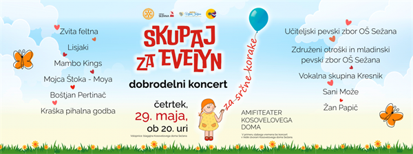 VABILO NA DOBRODELNI KONCERT – SKUPAJ ZA EVELYN